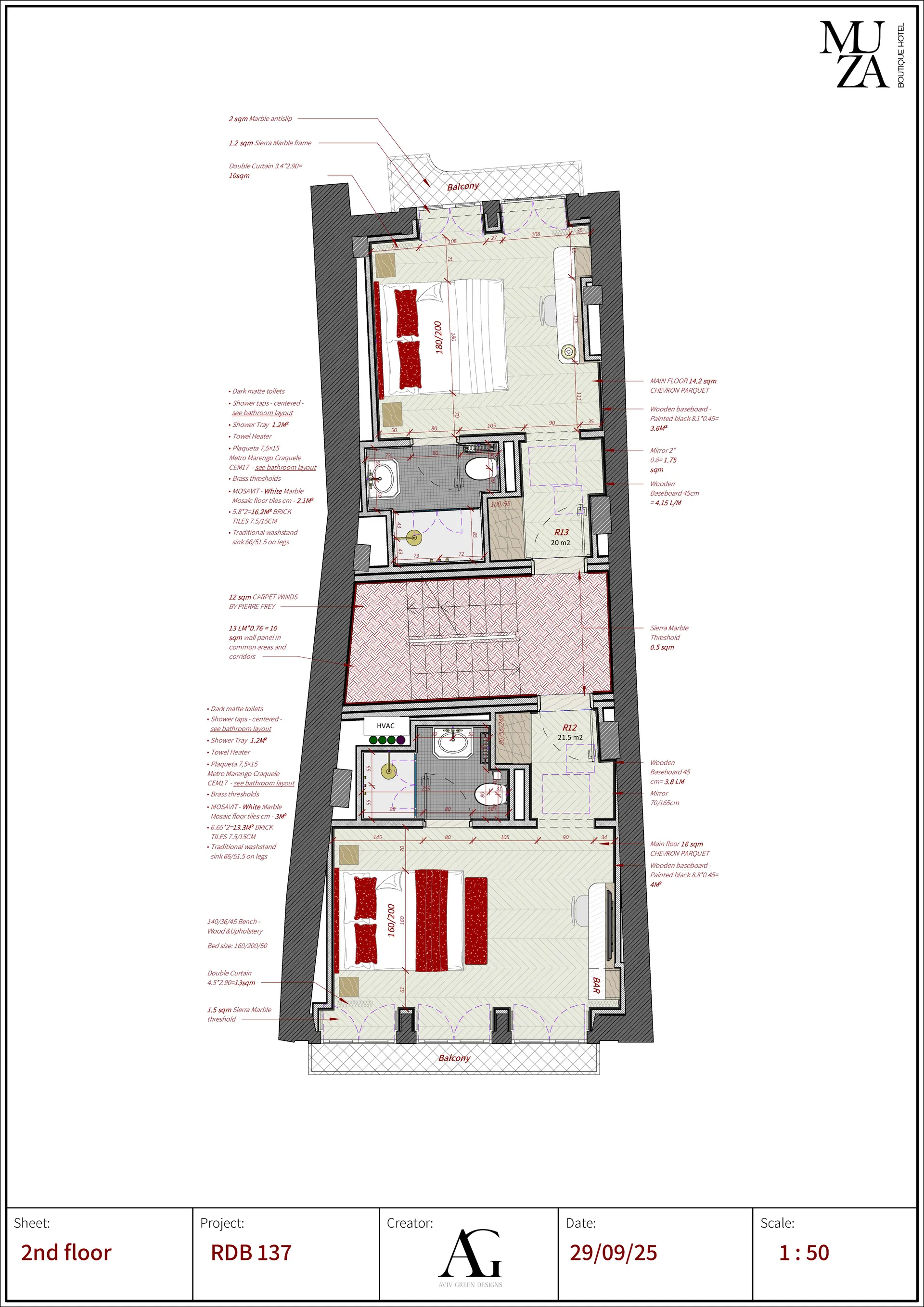 Muza Boutique hotel, Porto, Portugal — ARCHITECTURAL PLANNING (21)